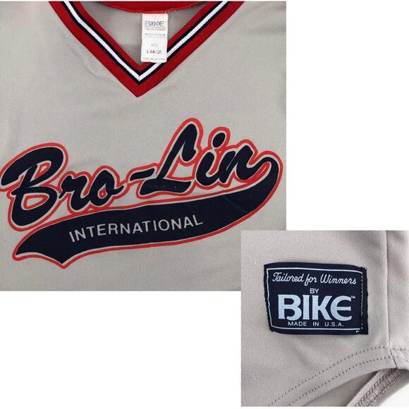 80s Bike baseball jersey Bro Lin 1980s vintage - Picture 3 of 4